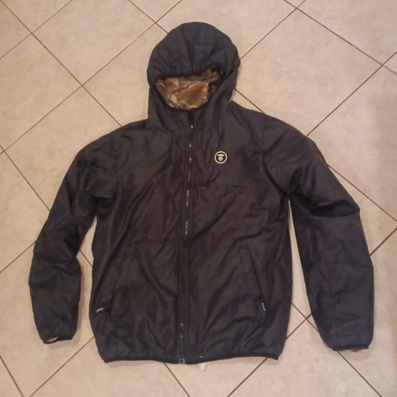 Aape by a bathing ape reversible sherpa jacket sz.large - Picture 5 of 11